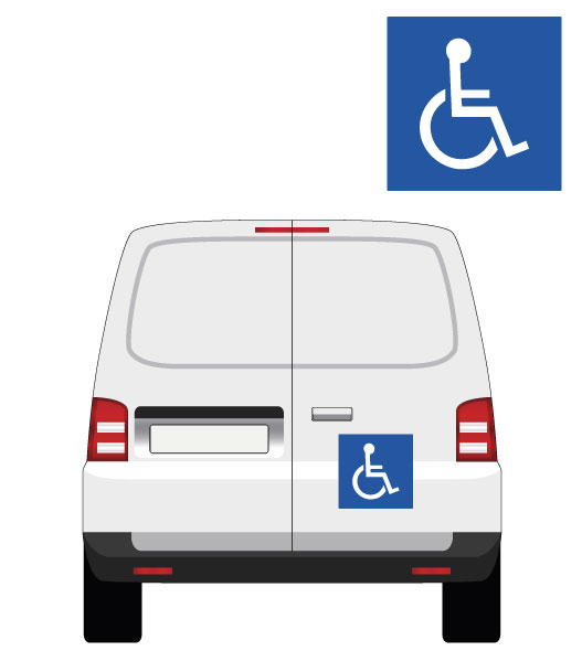 signalétique adhésif ou magnétique transport handicapé par mapubauto.com