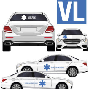 kit stickers marquage décoration ambulance lunette arrière avec croix de vie par mapubauto.com